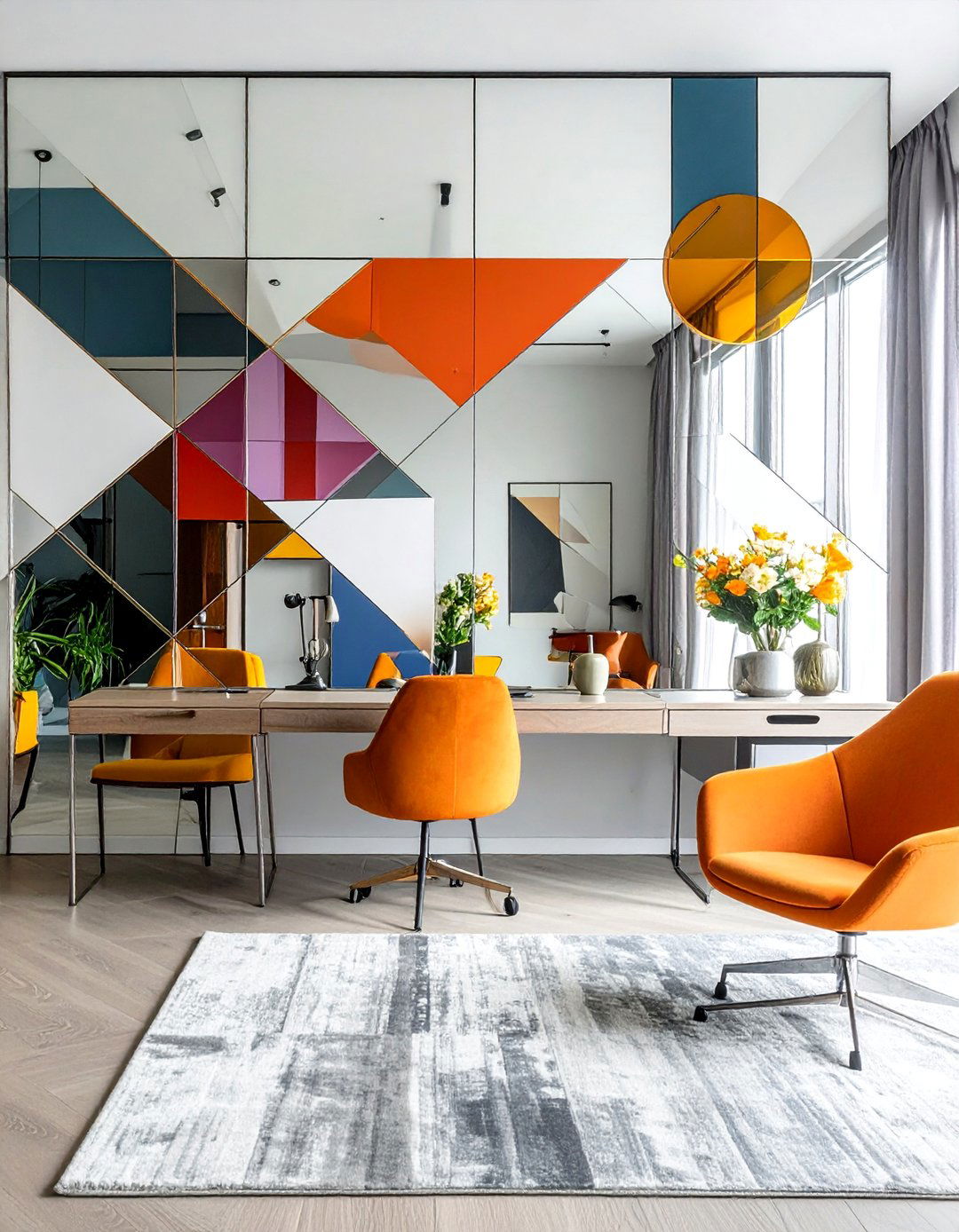 Contemporary Asymmetrical Arrangement - 20 Mirror Collage Wall Ideas for Unique Decor