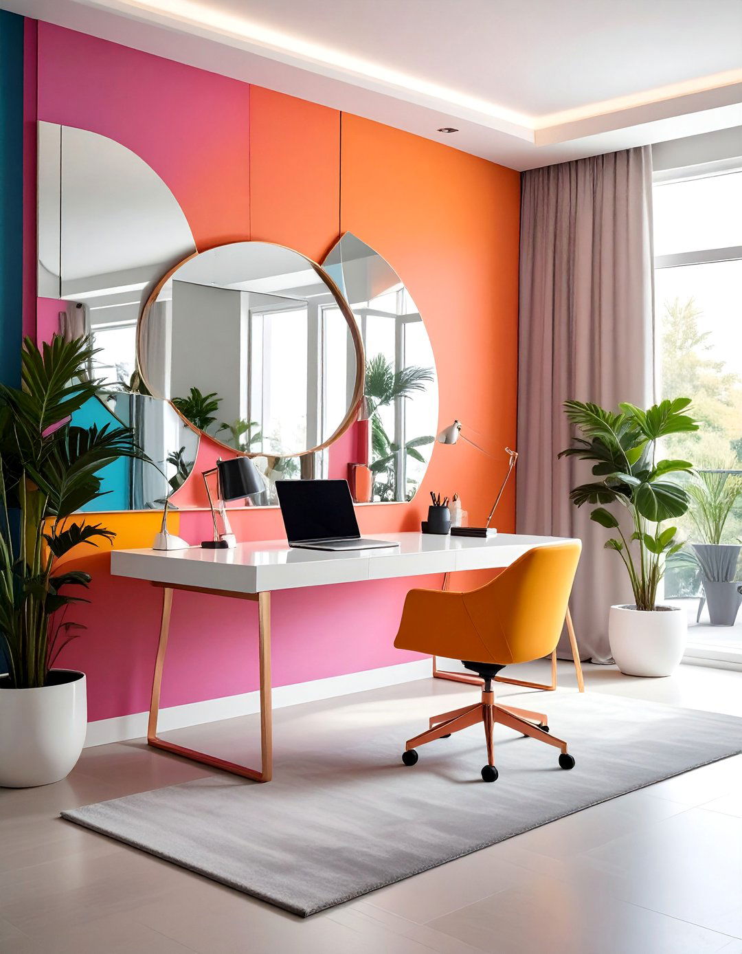 Contemporary Asymmetrical Flow - 30 Mirror Gallery Wall Ideas to Elevate Your Decor