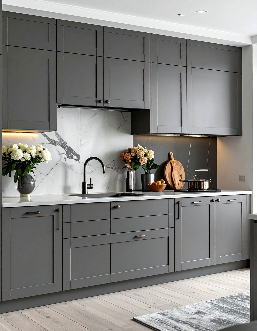 Contemporary Gunmetal Gray - 40 Kitchen Cabinet Hardware Ideas to Elevate Your Design