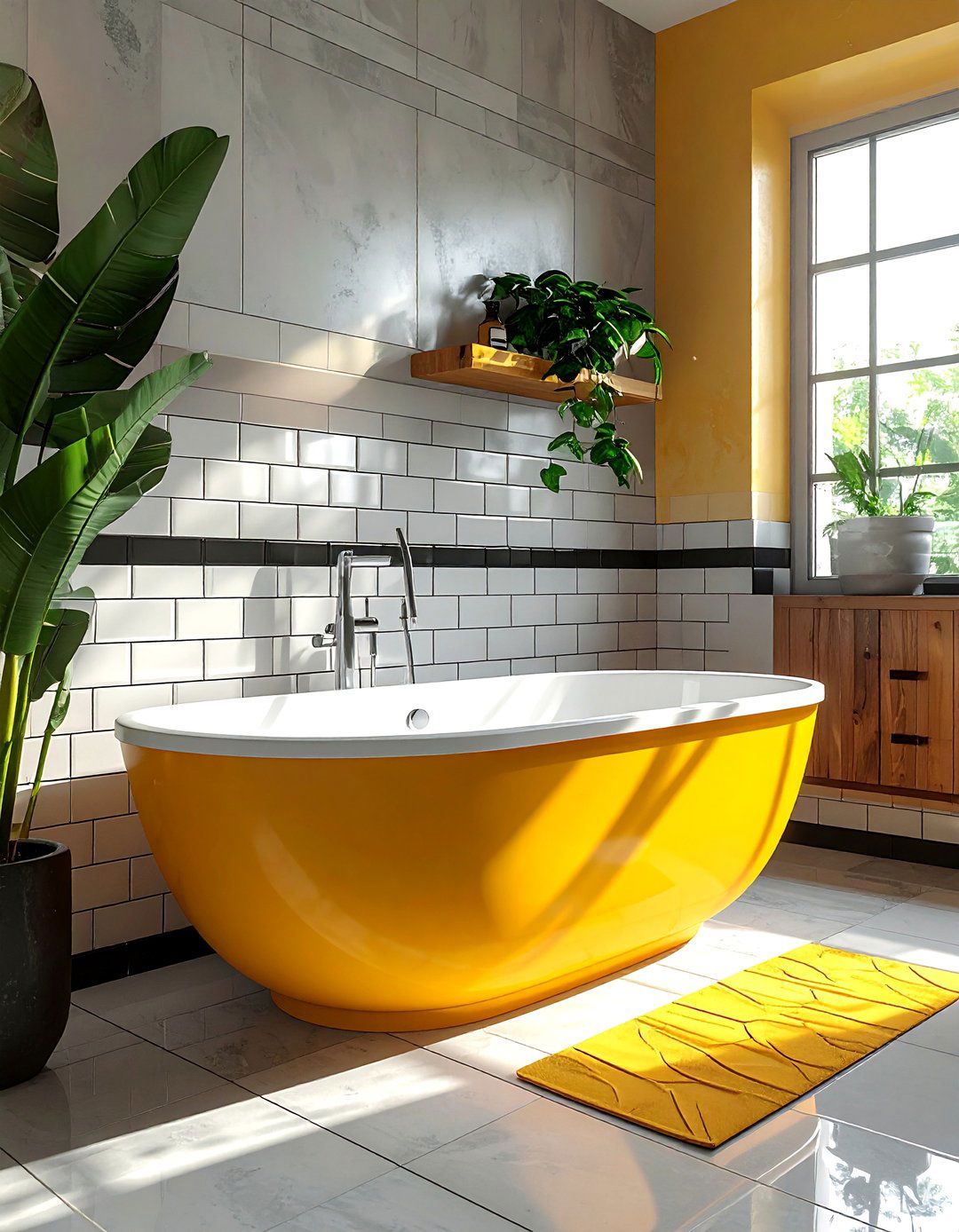 Contrasting Grout Bathtub Tiles - 40 Bathtub Tile Ideas for a Stunning Bathroom