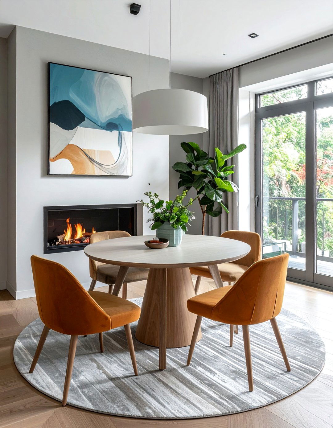 Corner Fireplace Dining Solutions - 30 Dining Rooms With Fireplaces for Cozy Meals
