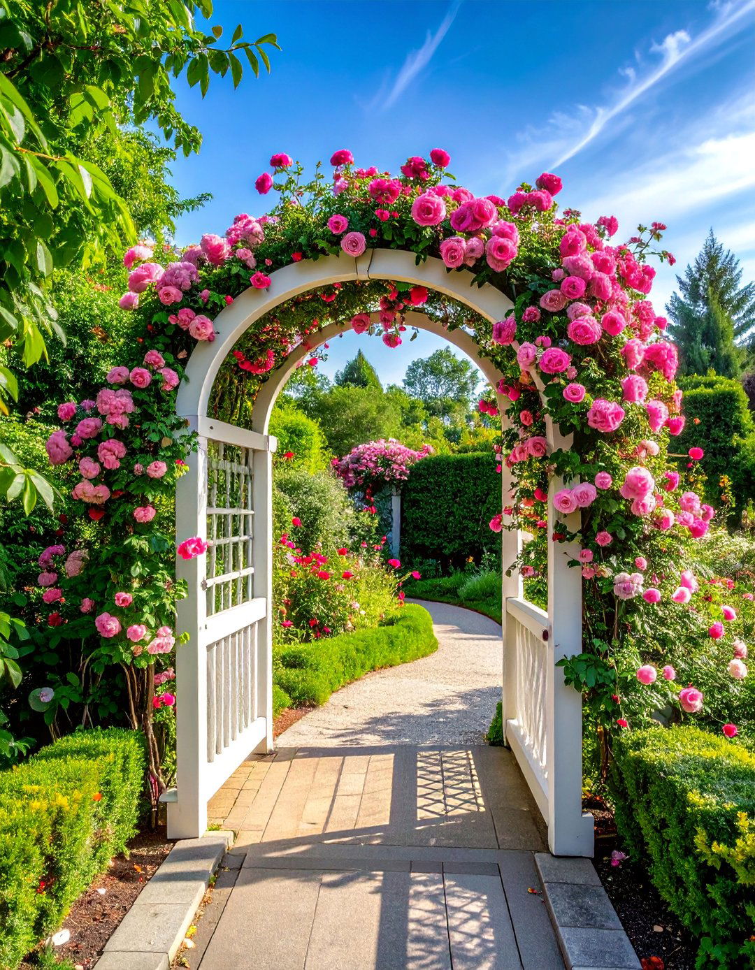 Corner Landscaping Featuring a Garden Archway Entrance - 30 Corner Landscaping Ideas for a Beautiful Yard