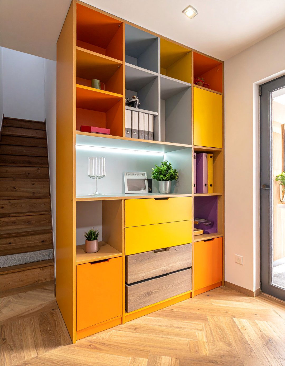 Corner Storage Tower - 40 Small Entryway Ideas for Stylish First Impressions