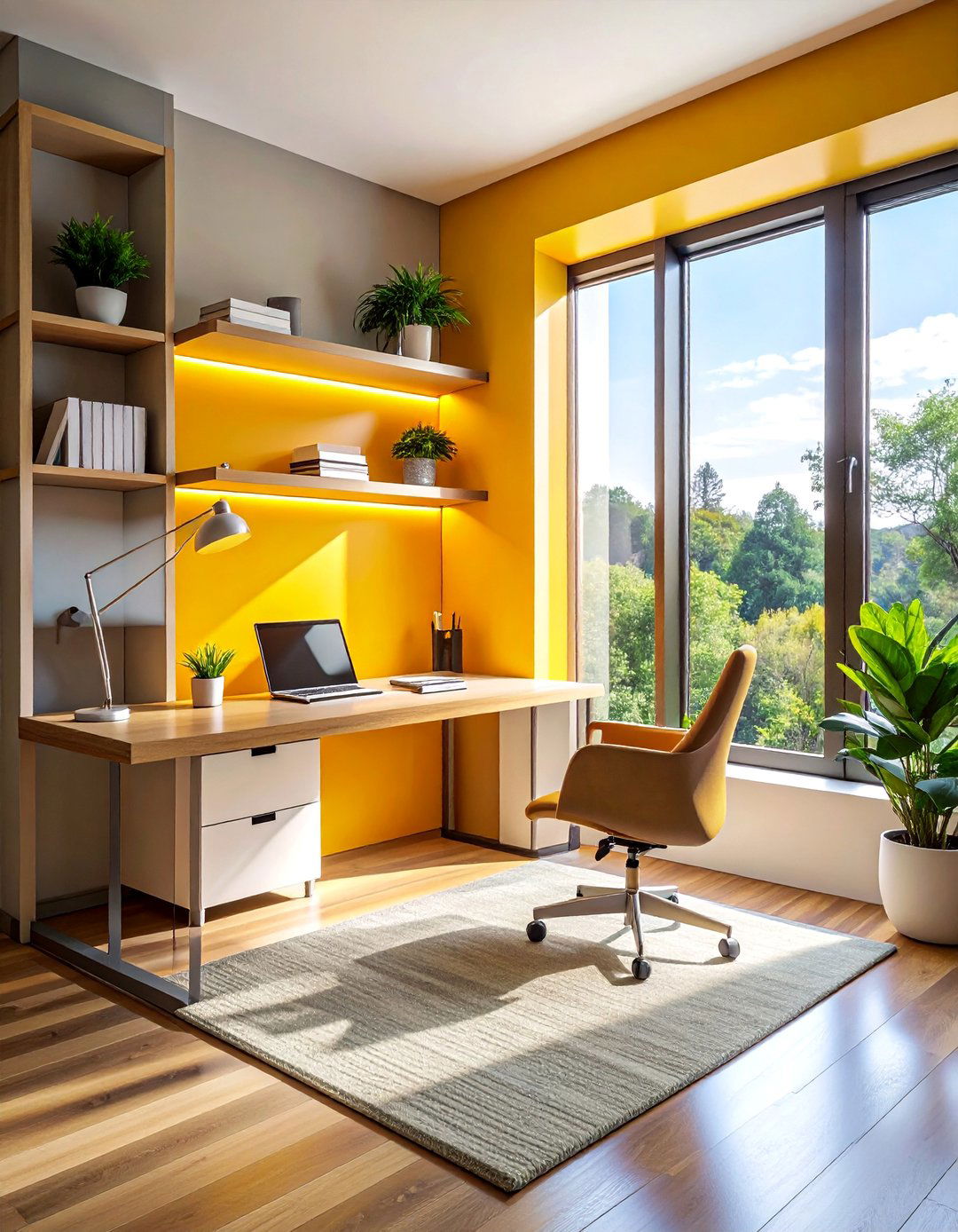 Corner Window Home Office Workspaces - 30 Corner Window Ideas to Maximize Natural Light