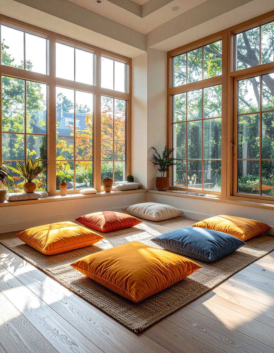 Corner Window Meditation Spaces - 30 Corner Window Ideas to Maximize Natural Light