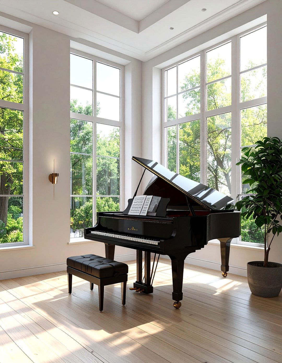 Corner Window Piano Alcoves - 30 Corner Window Ideas to Maximize Natural Light
