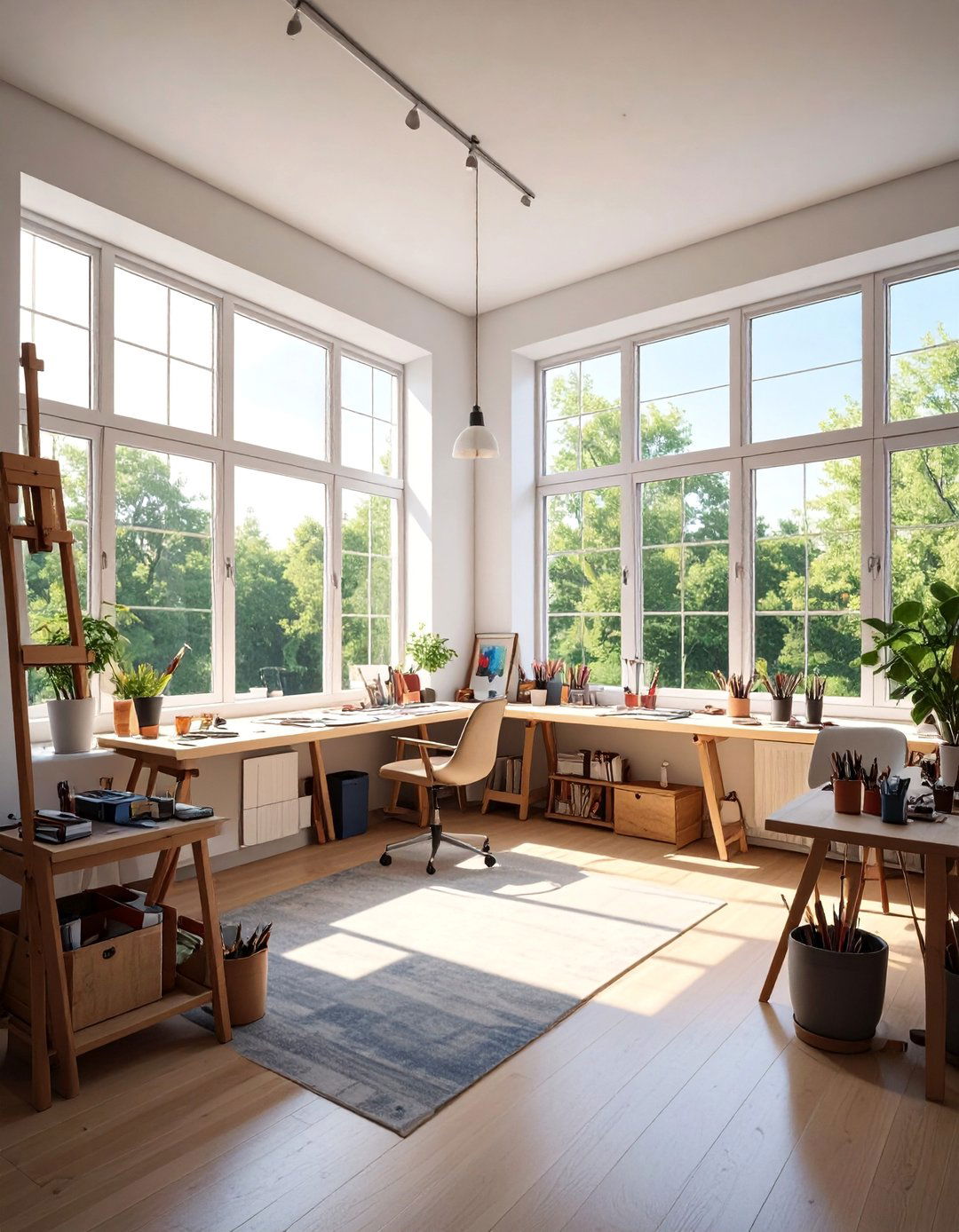 Corner Window Studio Spaces - 30 Corner Window Ideas to Maximize Natural Light