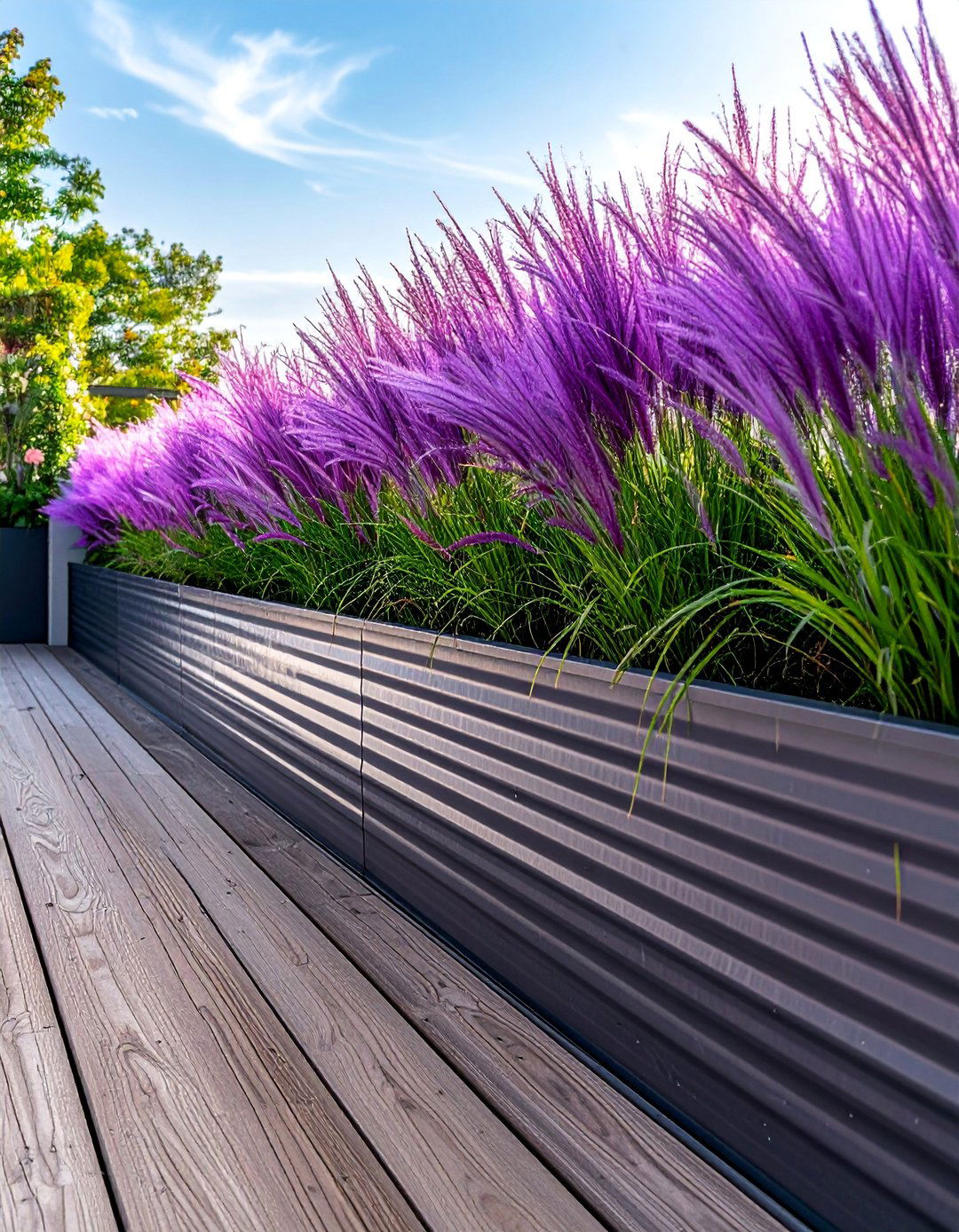 Corrugated Metal Planter Box - 30 Planter Box Ideas for Beautiful Gardens