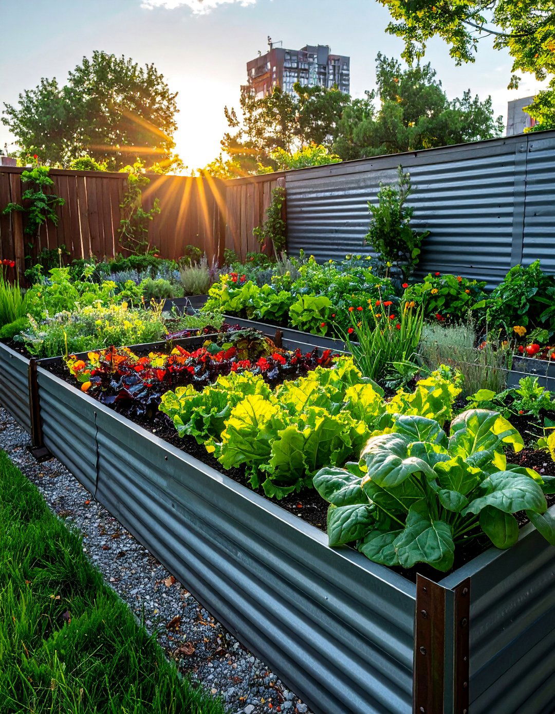 Corrugated Metal Sheet Construction - 40 Raised Garden Bed Ideas for Your Vegetable Garden
