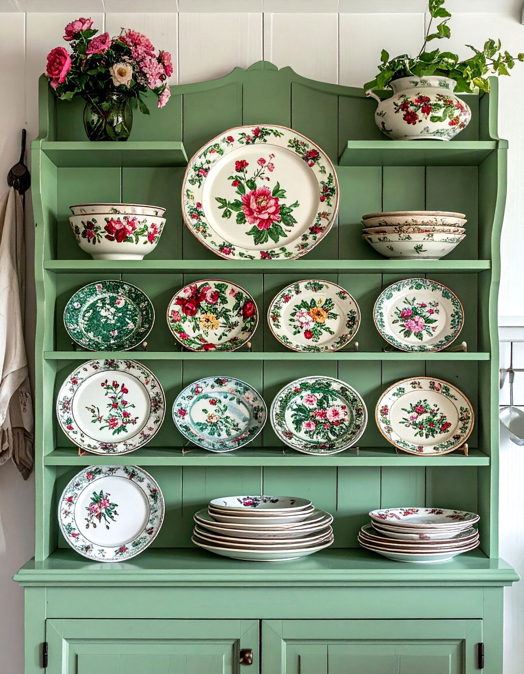 Cottage Decorating with a Plate Rack - 30 Cottage Decorating Ideas for a Charming Home