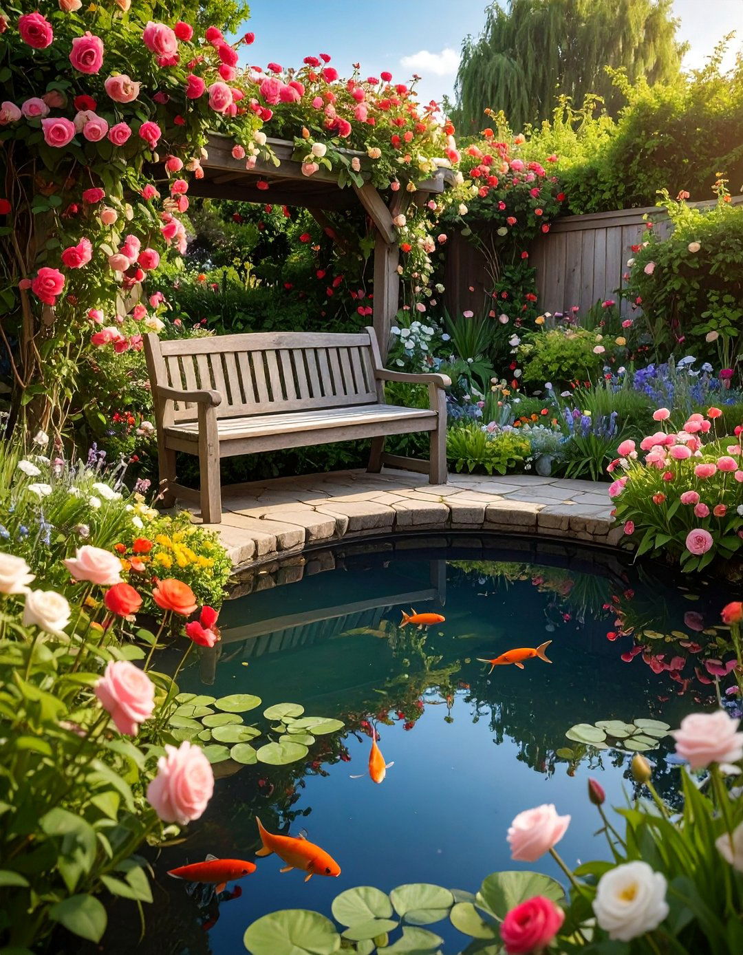 Cottage Garden Pond Setting - 15 Pond Landscaping Ideas for a Serene Outdoor Retreat
