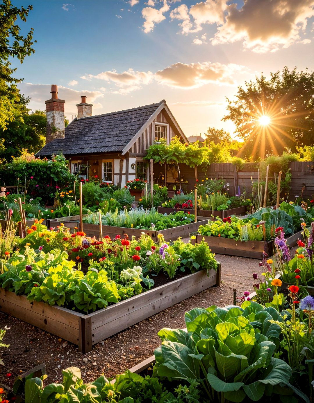 Cottage Vegetable Gardens - 40 Beautiful Gardens to Inspire Your Outdoor Space