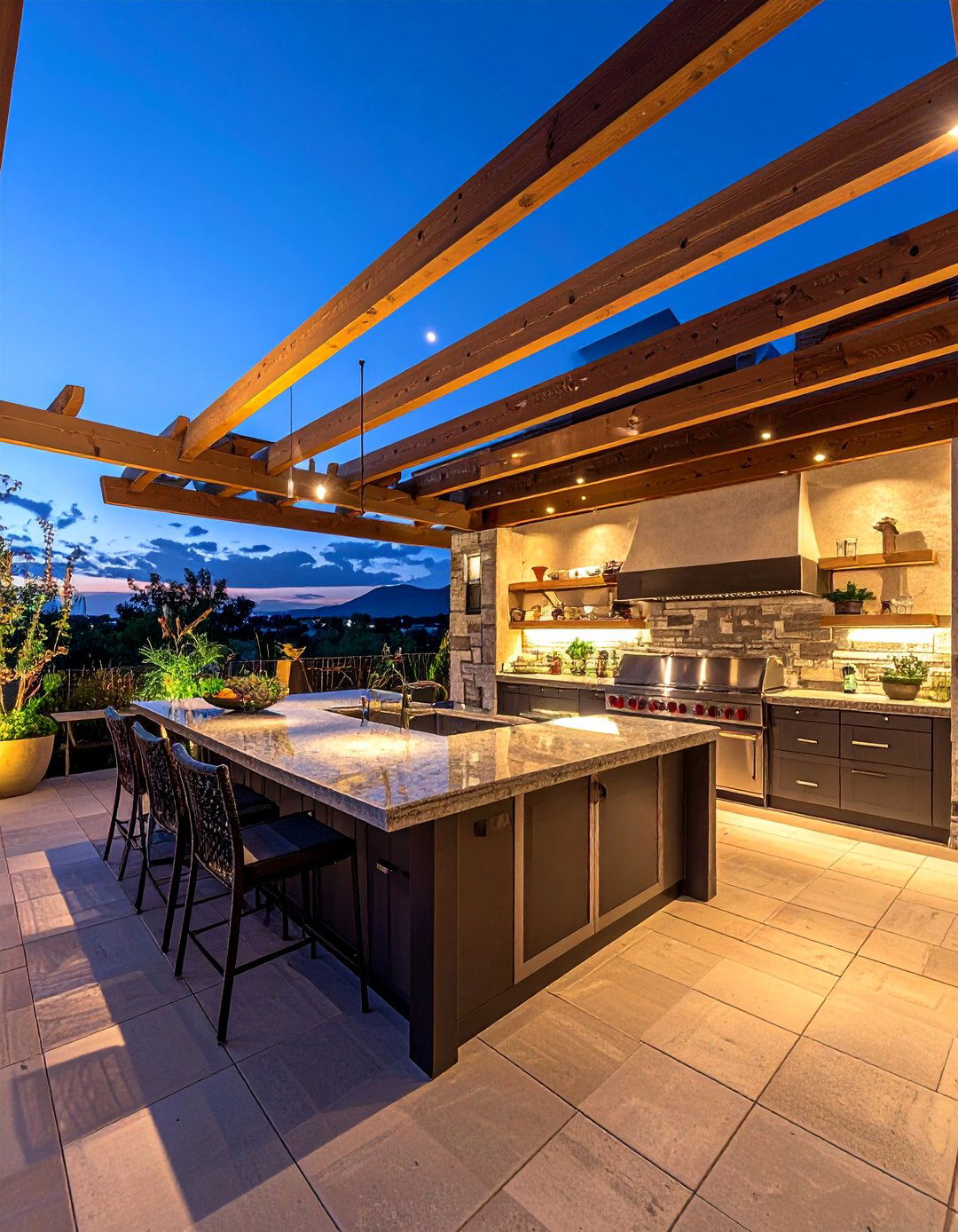 Covered Pergola Kitchen Design - 20 Luxury Outdoor Kitchen Ideas for Entertaining