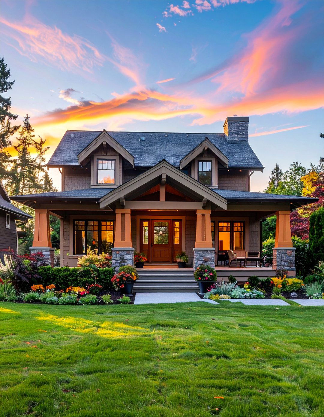 Craftsman House Exterior with Simple Clean Lines - 40 Craftsman Style House Exterior Ideas