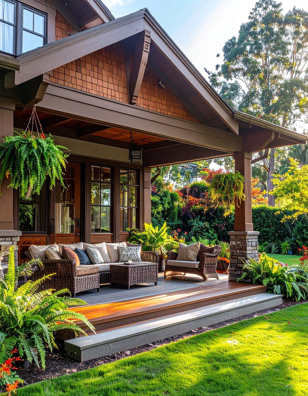 Craftsman House Exterior with a Wraparound Porch - 40 Craftsman Style House Exterior Ideas