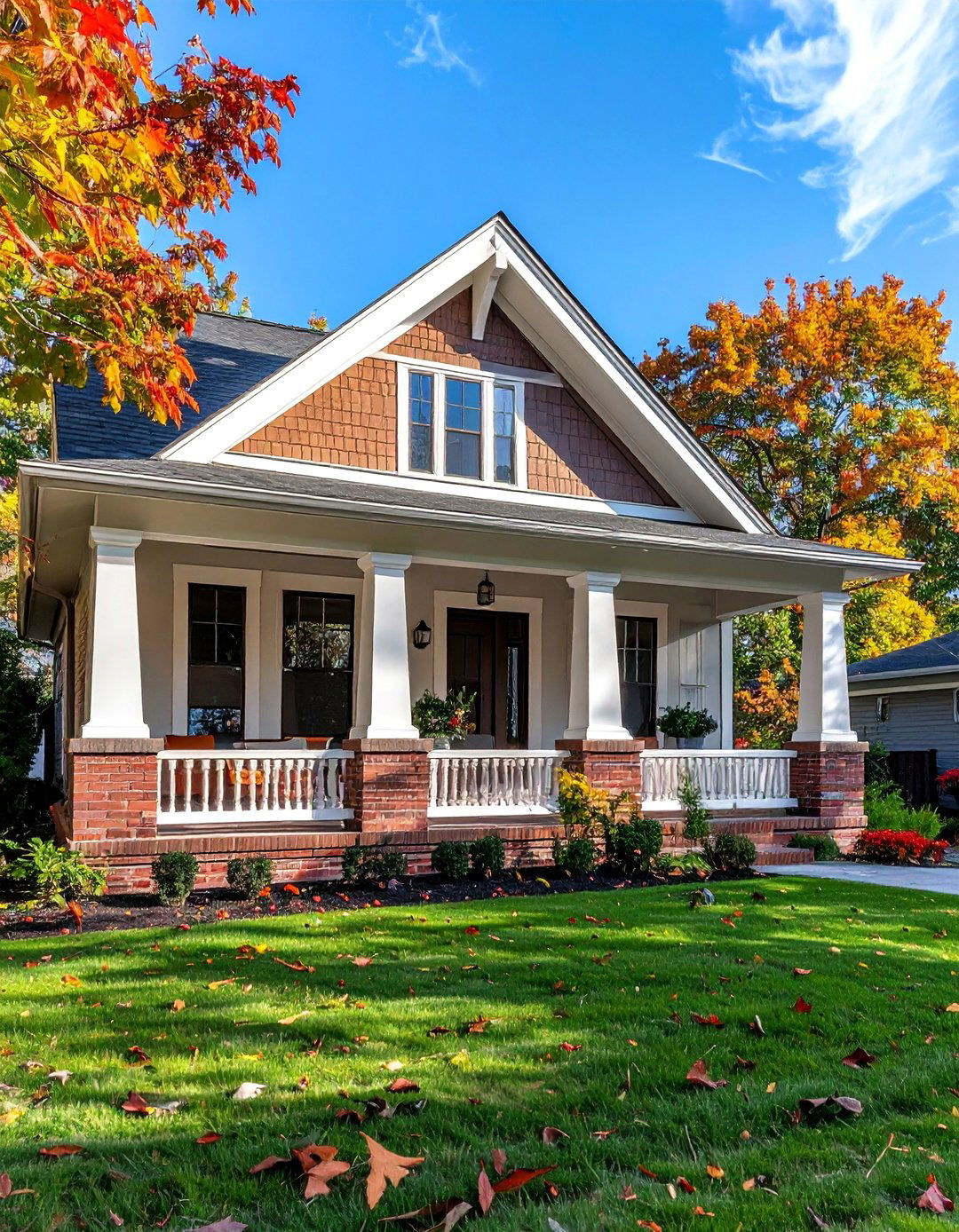 Craftsman House with Substantial Square Columns - 40 Craftsman Style House Exterior Ideas