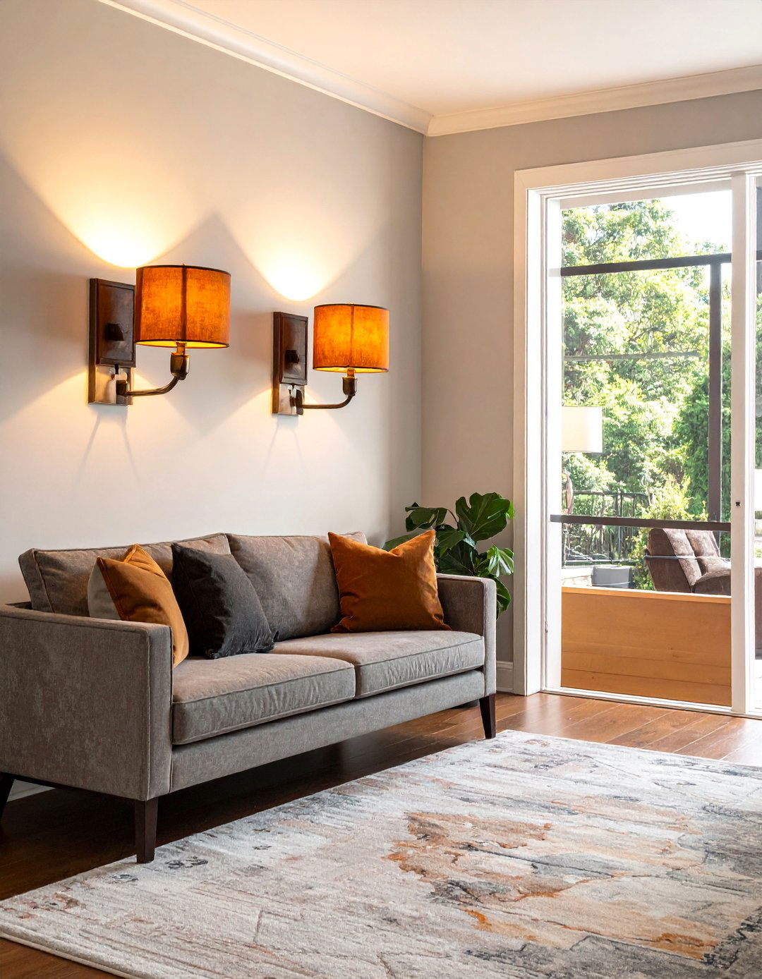 Craftsman Living Room with Wall Sconces - 30 Craftsman Living Room Ideas for a Timeless Look