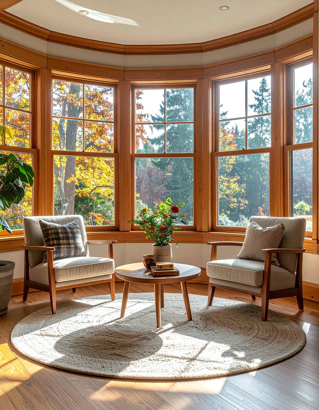 Craftsman Living Room with a Bay Window - 30 Craftsman Living Room Ideas for a Timeless Look