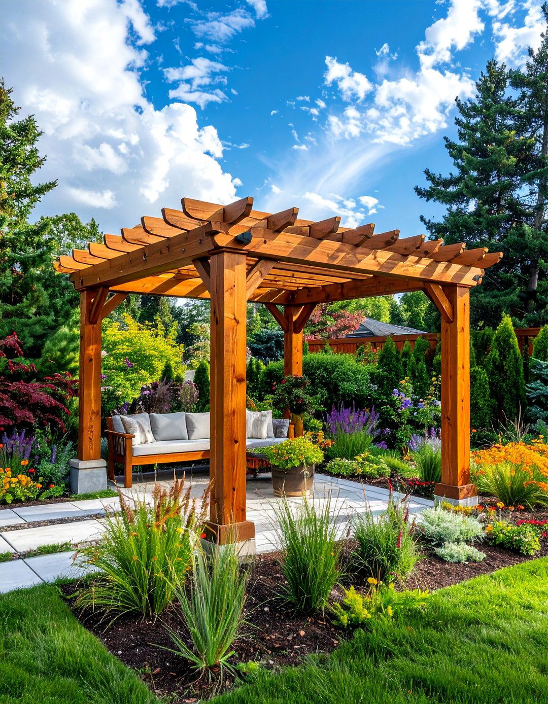 Craftsman Style Square Posts - 40 Garden Arbor Ideas for a Charming Outdoor Retreat