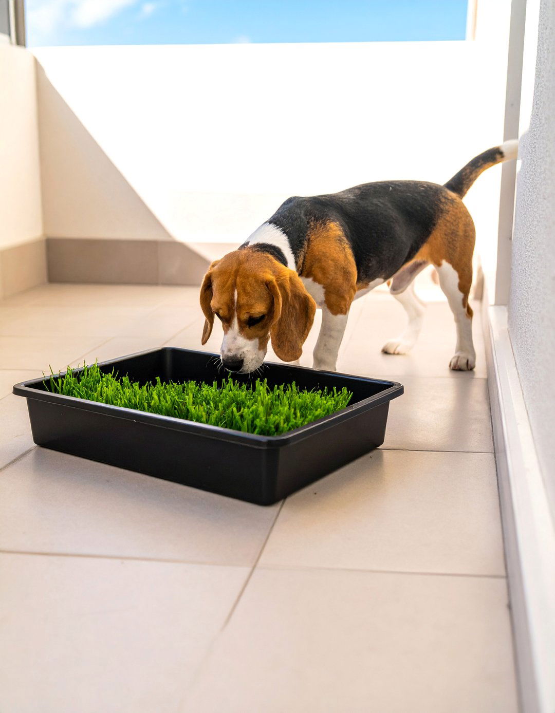 Create a Designated Artificial Grass Potty Area - 20 Dog Balcony Ideas for a Pet-Friendly Outdoor Space