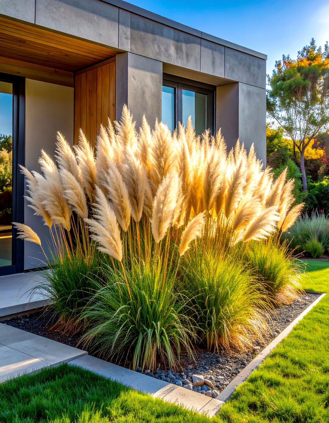 Creating a Privacy Screen Corner with Tall Grasses - 30 Corner Landscaping Ideas for a Beautiful Yard