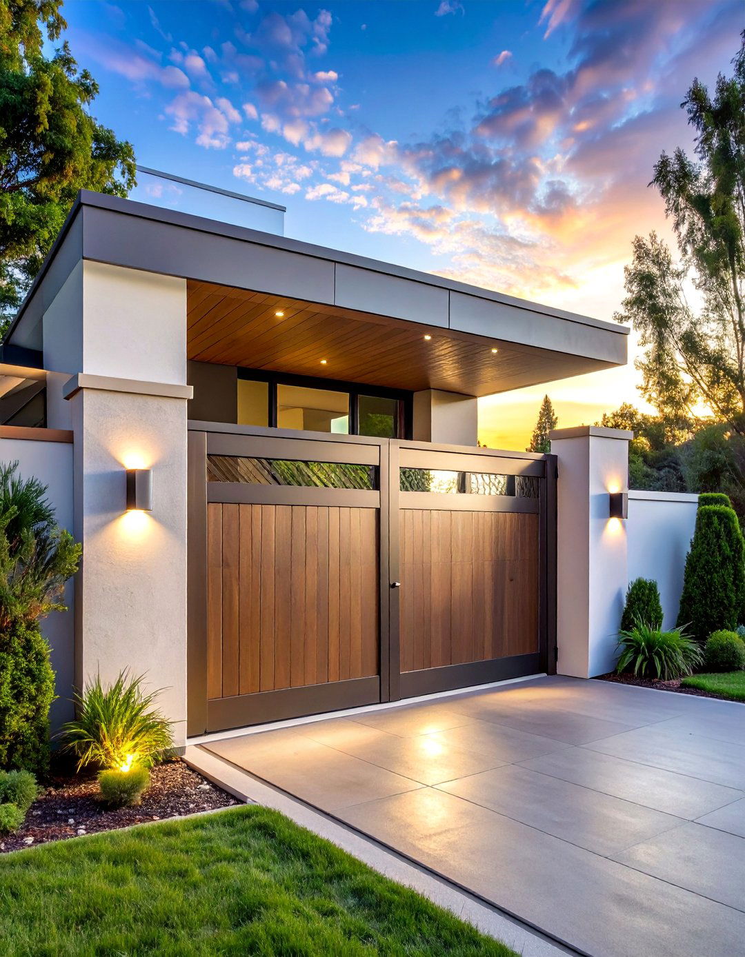 Custom Architectural Integration - 30 Sliding Gate Design Ideas for Modern Homes