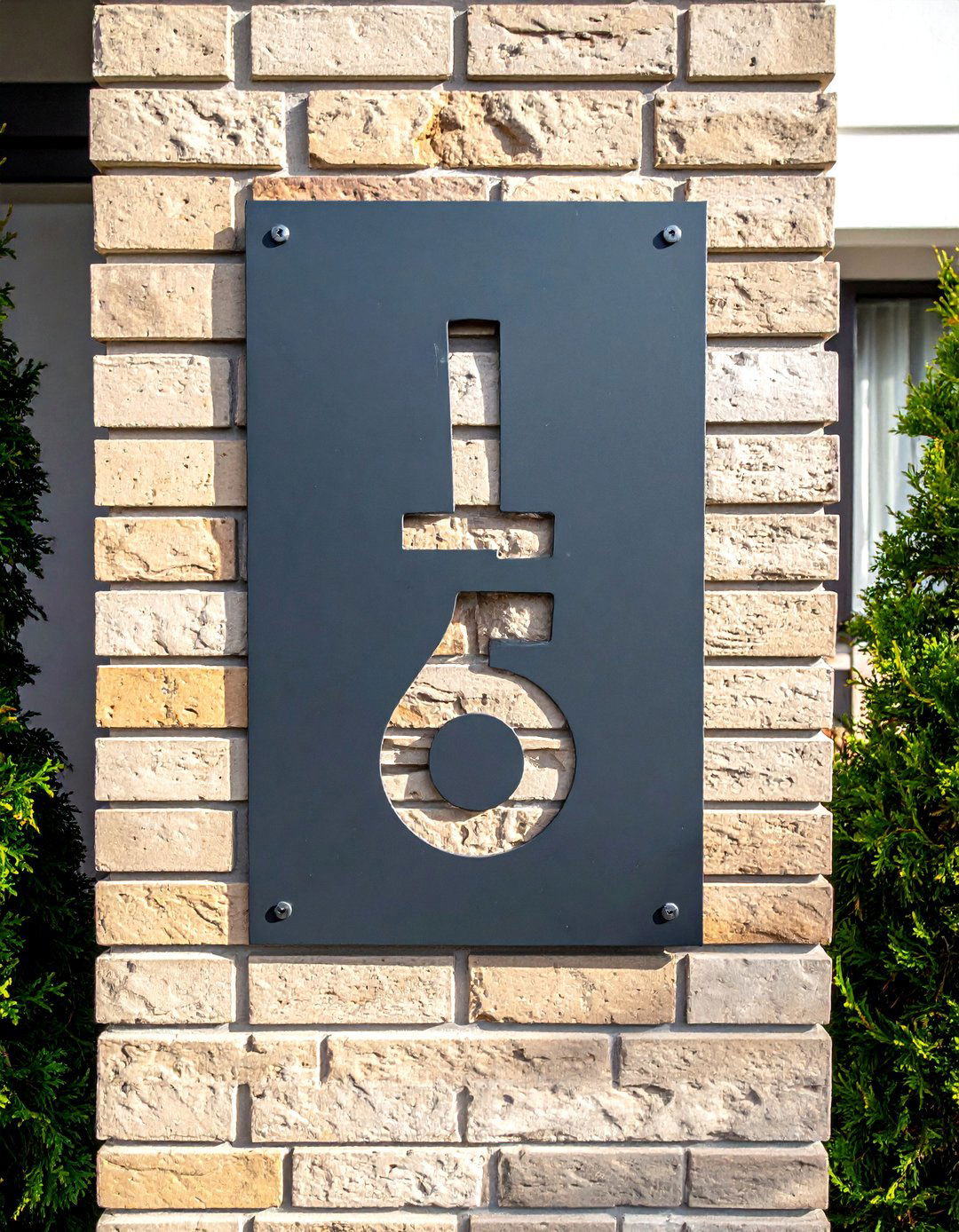 Cutout House Number Panel - 40 House Number Ideas for Curb Appeal