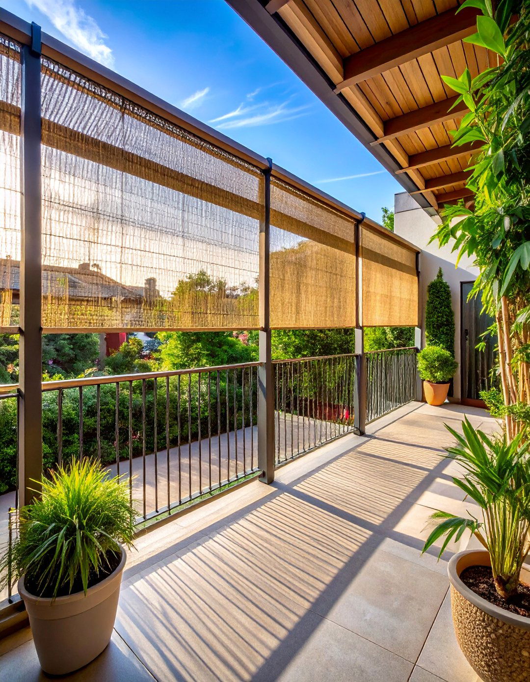 DIY Bamboo Privacy Screen - 40 Small Patio Ideas on a Budget for Cozy Outdoor Living