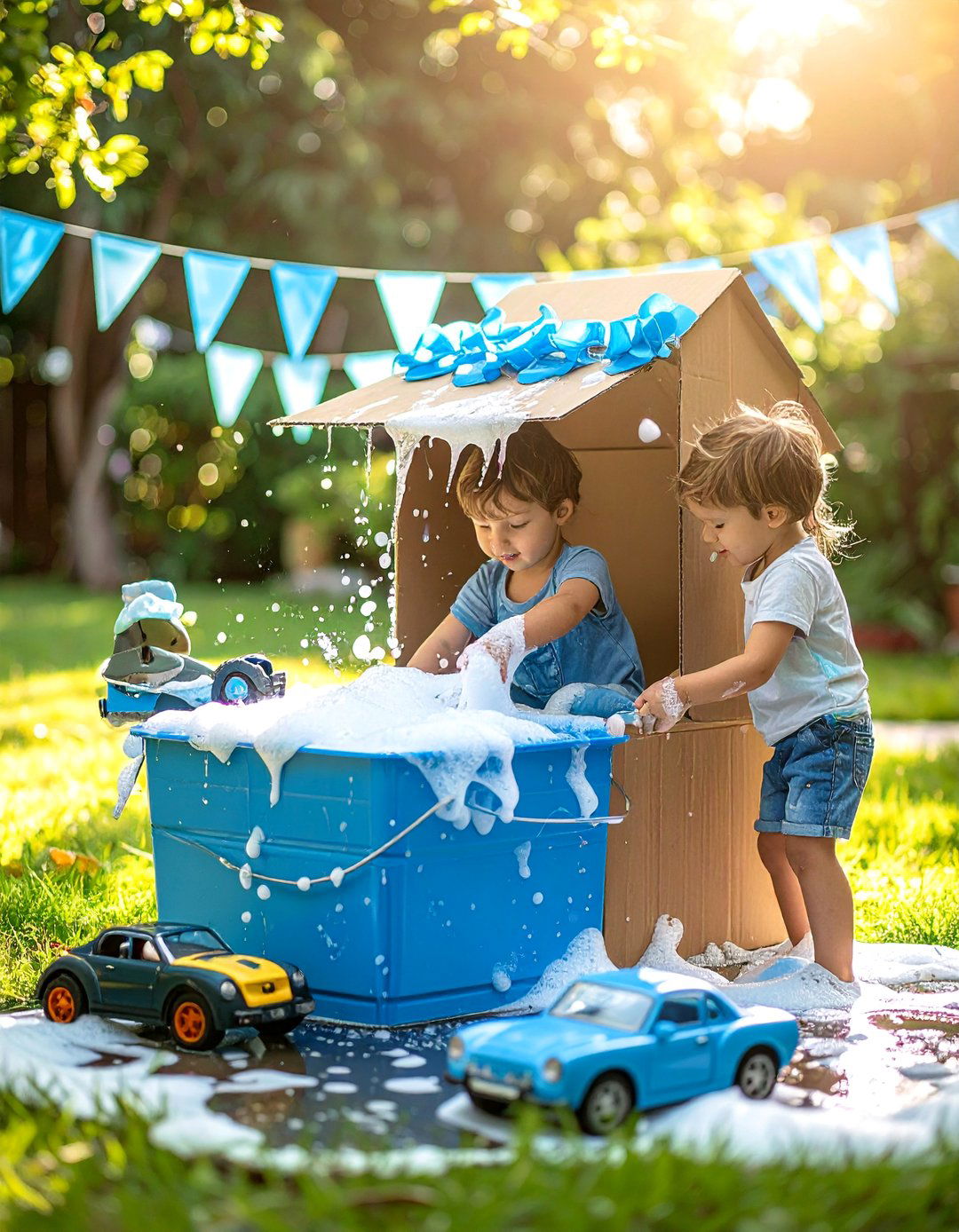 DIY Hot Wheels Car Wash Station - 25 Hot Wheels Birthday Party Ideas for Car-Loving Kids