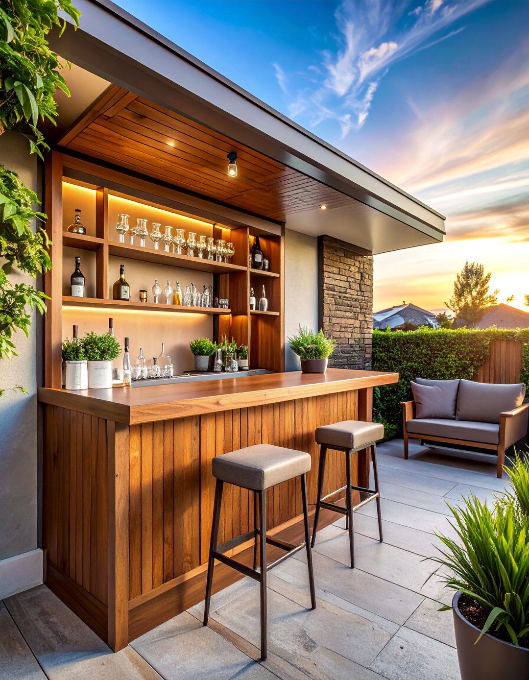 DIY Murphy Bar for Small Patios - 40 Small Patio Ideas on a Budget for Cozy Outdoor Living