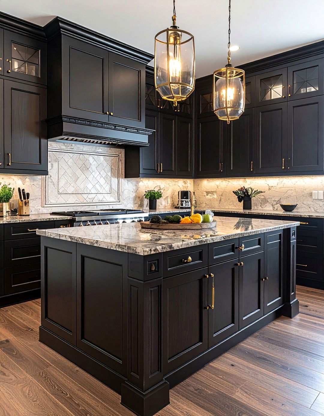 Dark Cherry Kitchen Cabinets with Raised Panels - 30 Dark Wood Kitchen Cabinets for a Timeless Look