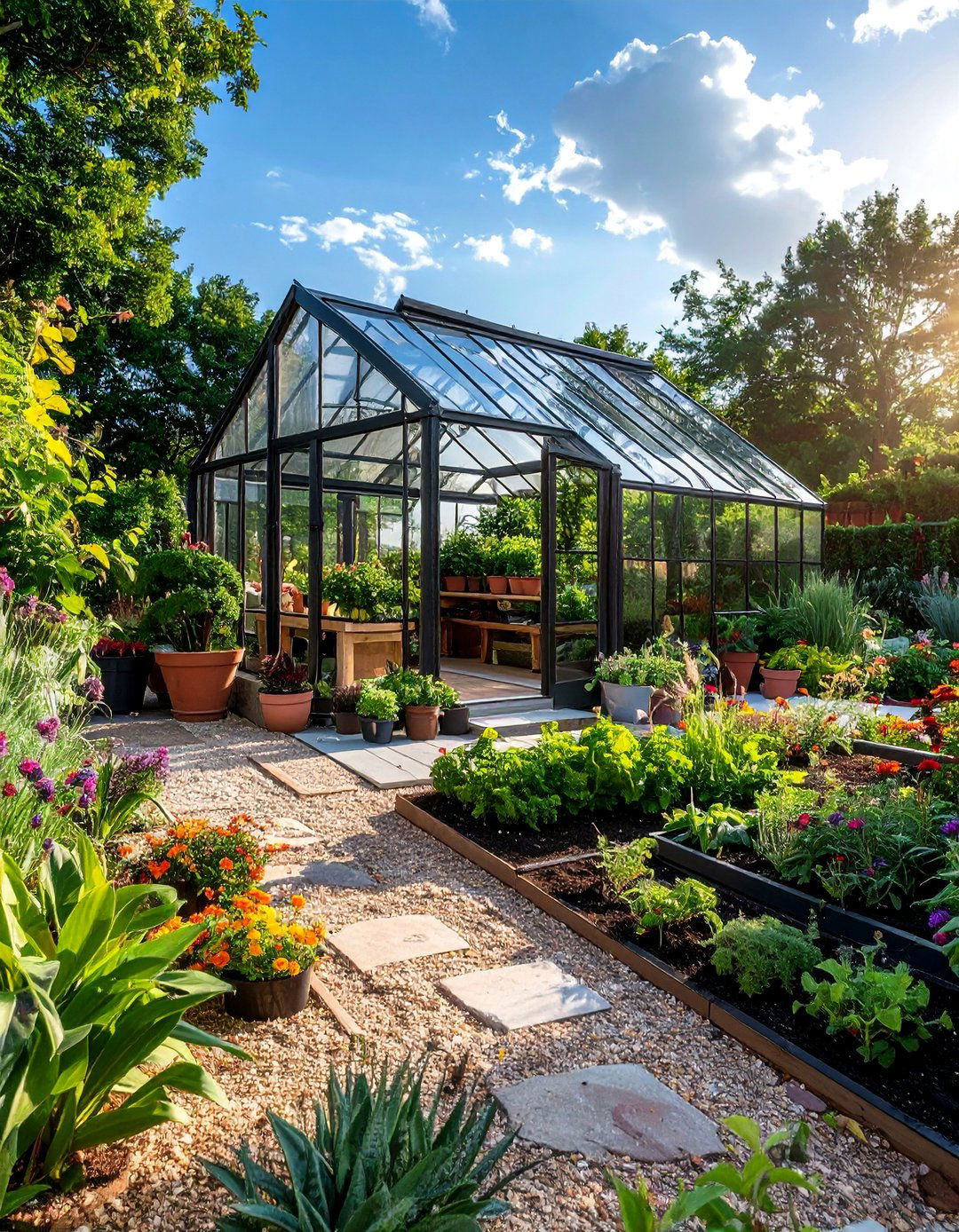 Decomposed Granite Greenhouse Surround - 30 Decomposed Granite Landscaping Ideas for Your Yard