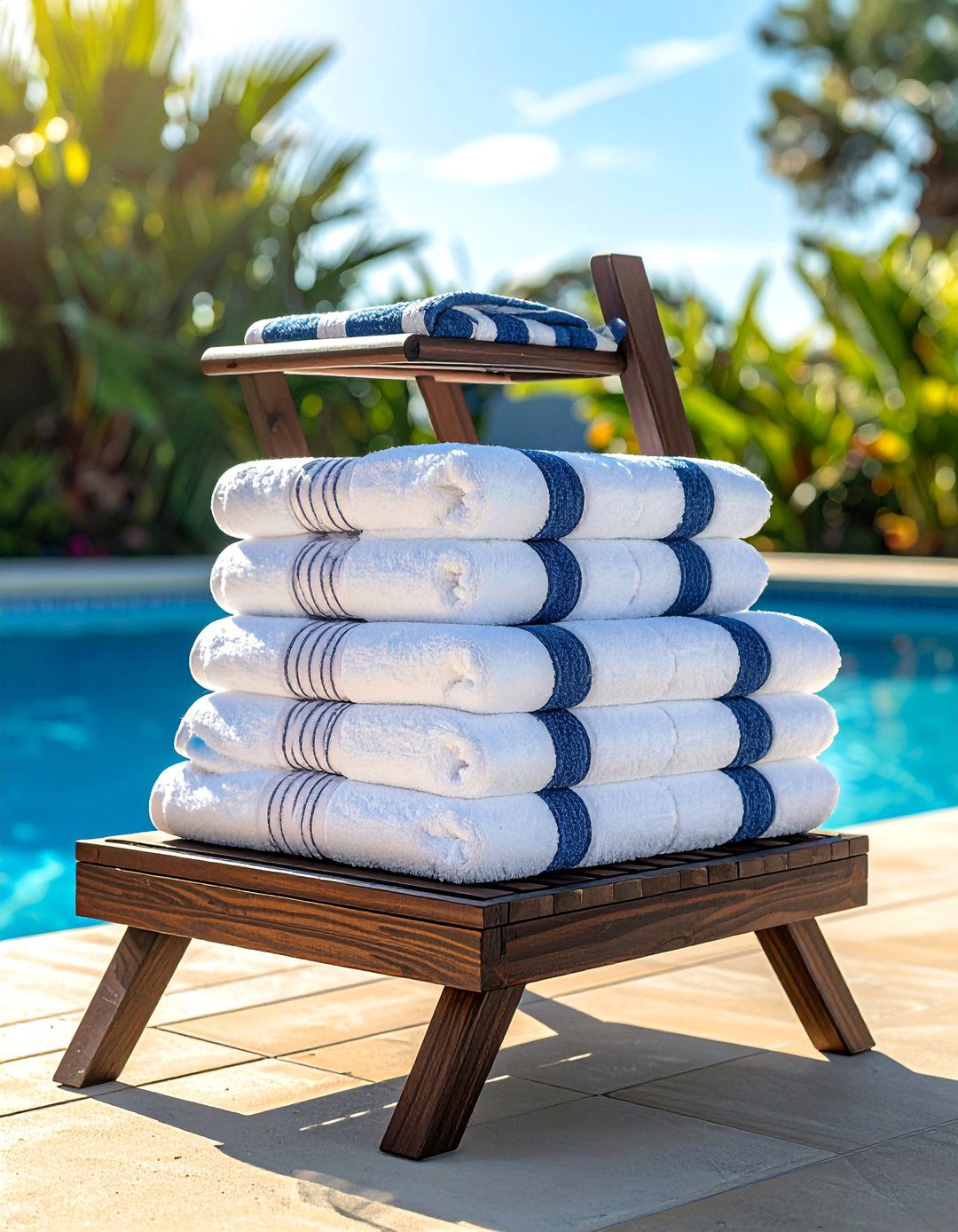Decorative Pool Towel Rack