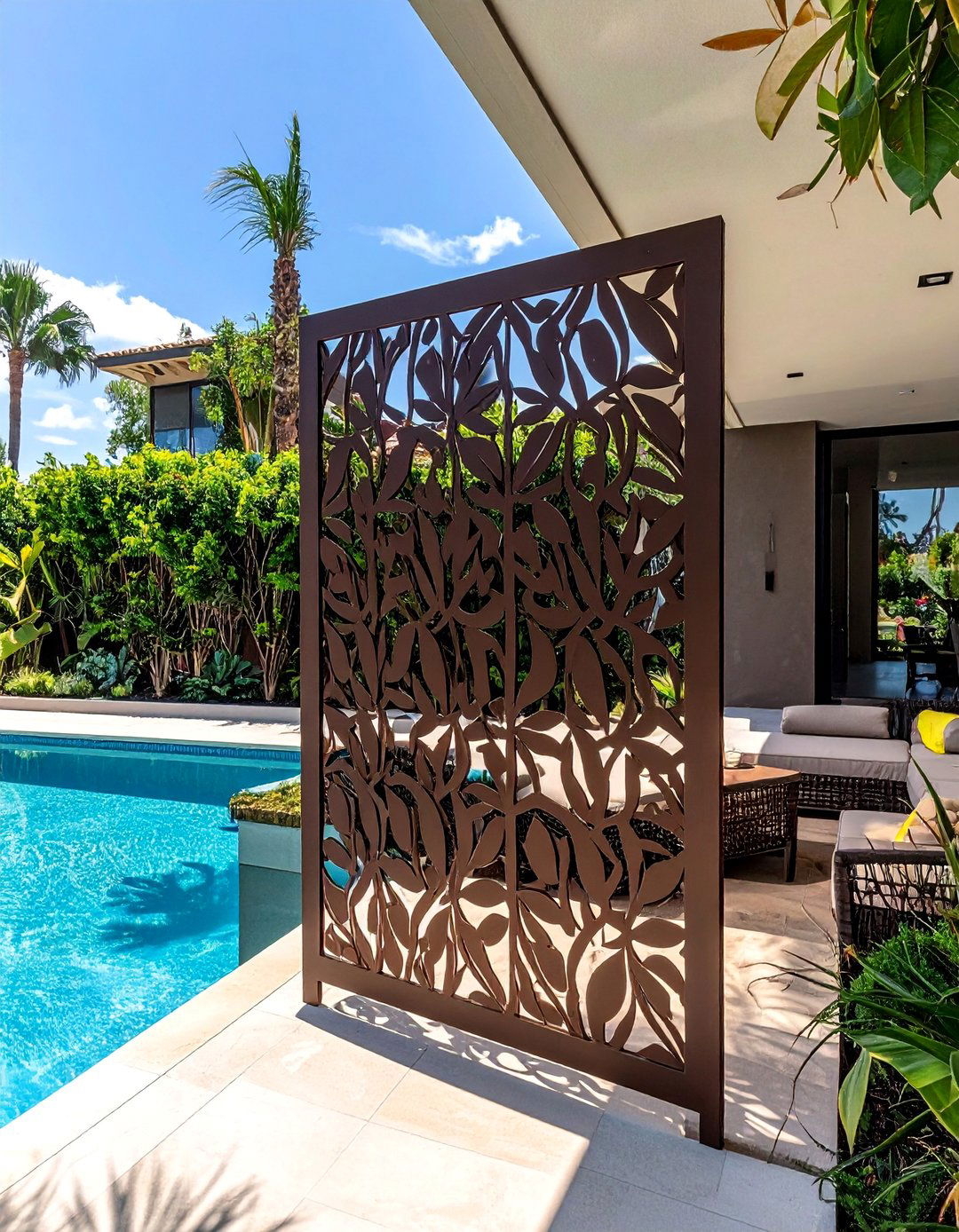 Decorative Privacy Screens - 20 Pool Decor Ideas for a Refreshing Outdoor Oasis