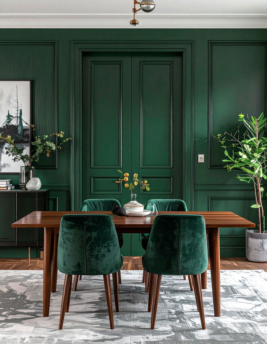 Deep Forest Green Interior Door Color - 25 Interior Door Color Ideas for a Fresh Home Look