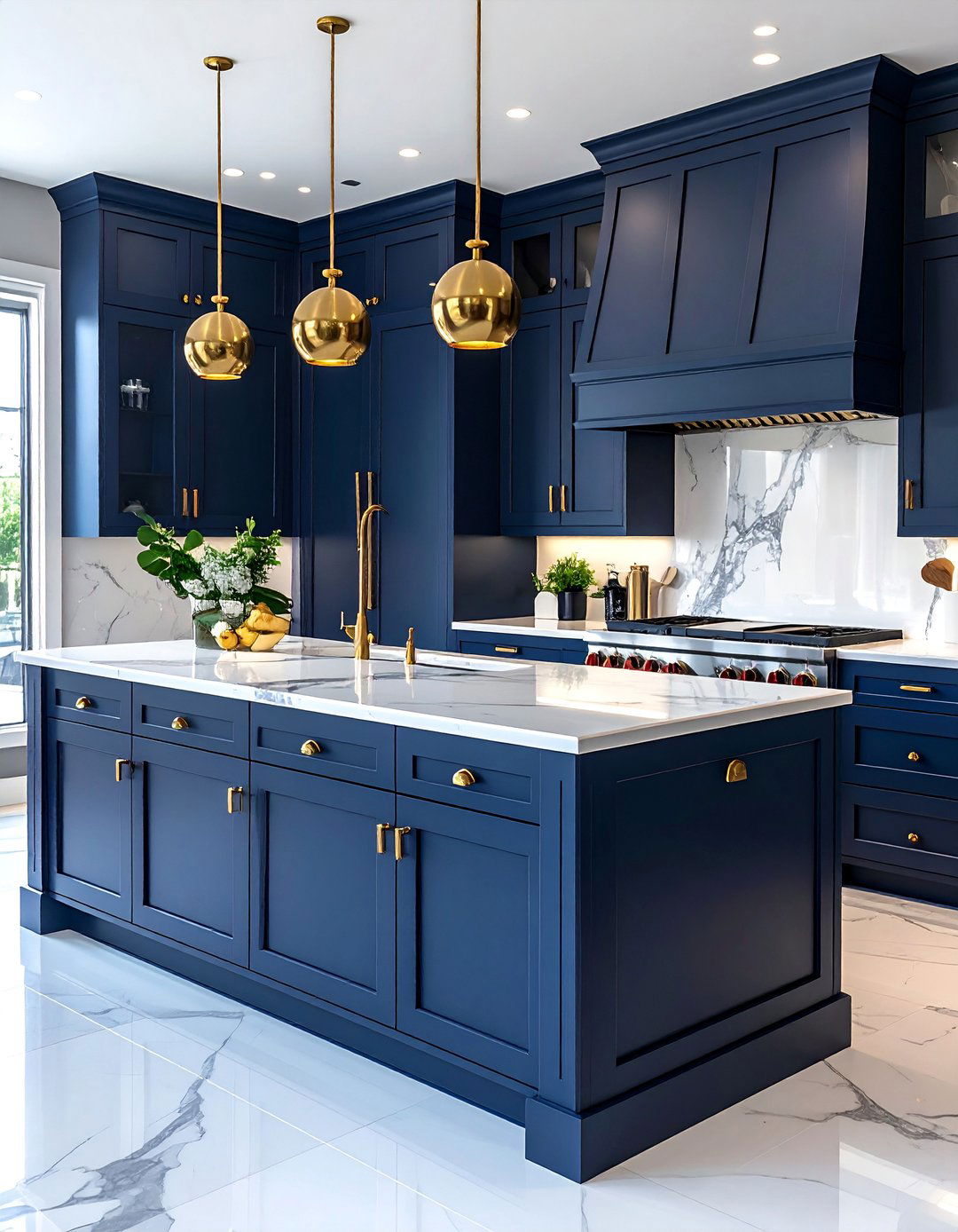 Deep Navy Blue Kitchen Cabinets - 40 Kitchen Cabinet Color Ideas to Refresh Your Space