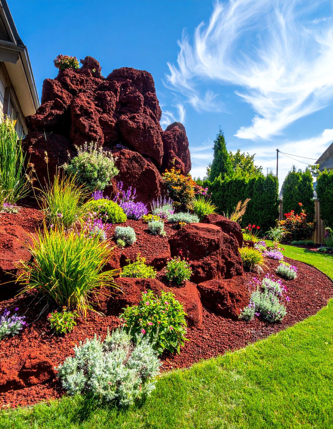 Designing a Red Lava Rock Rockery Garden - 20 Red Lava Rock Landscaping Ideas for Bold Gardens