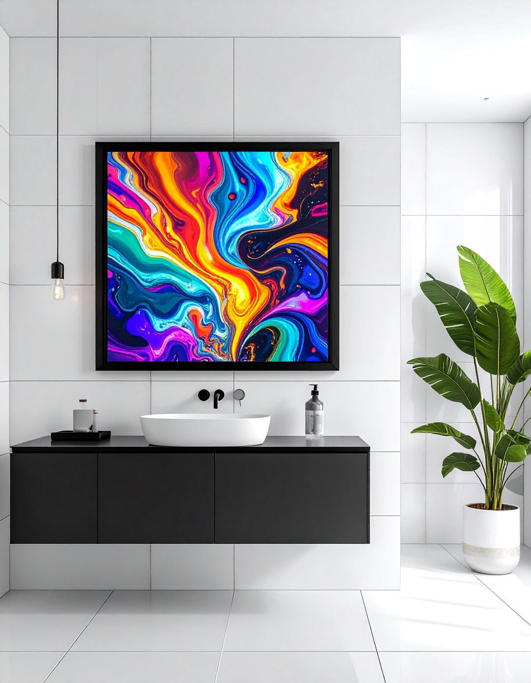 Digital and Generative Bathroom Art - 25 Bathroom Art Ideas to Enhance Your Space's Aesthetic