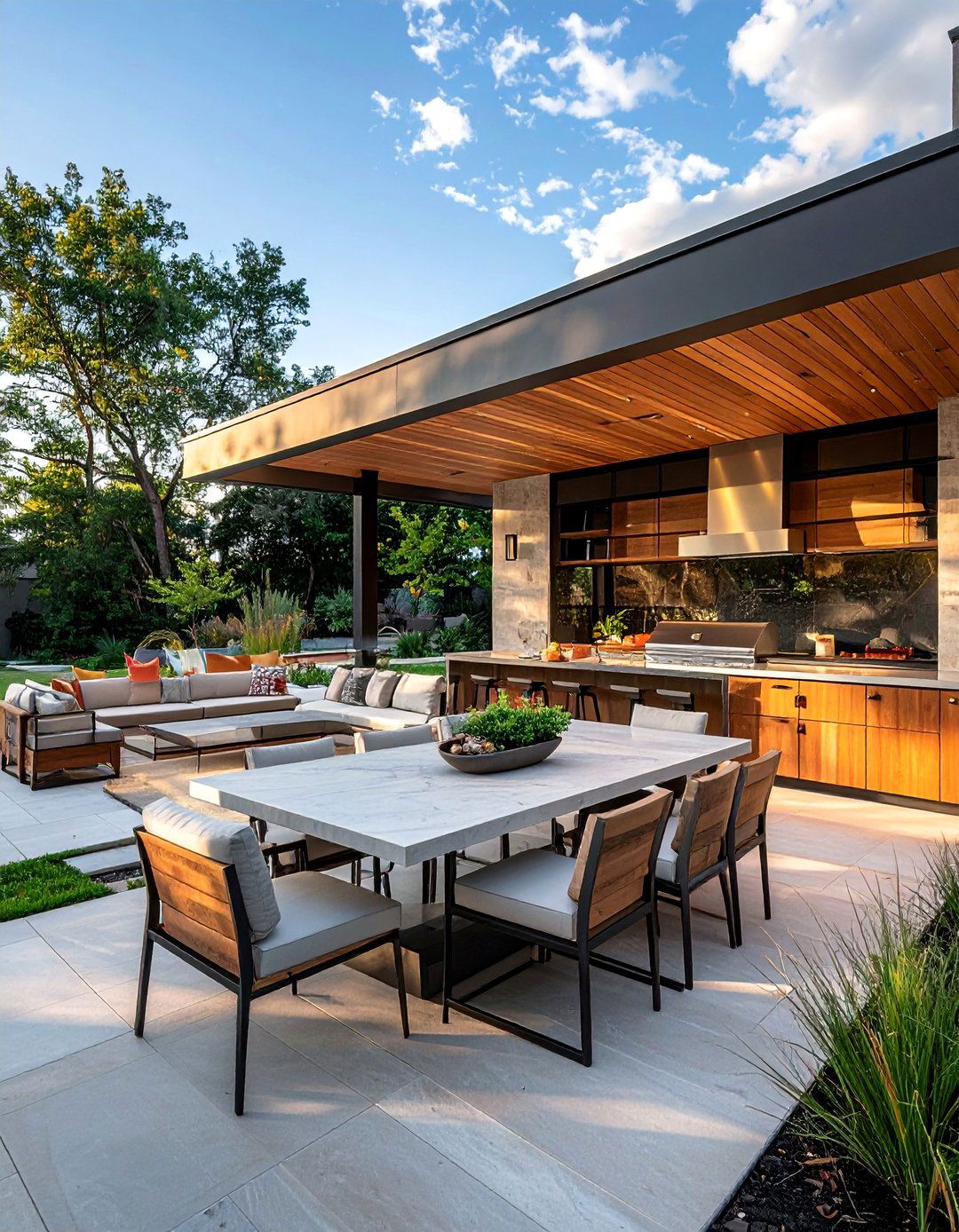 Dining Integration Setup Design - 20 Luxury Outdoor Kitchen Ideas for Entertaining
