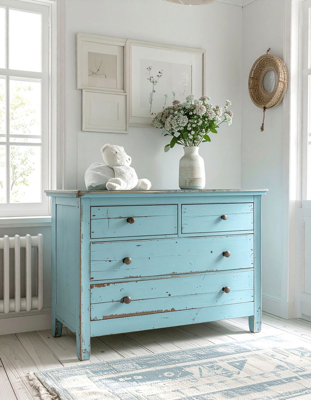 Distressed Wood Furniture Finishes - 25 Vintage Nursery Ideas for a Timeless Baby Room