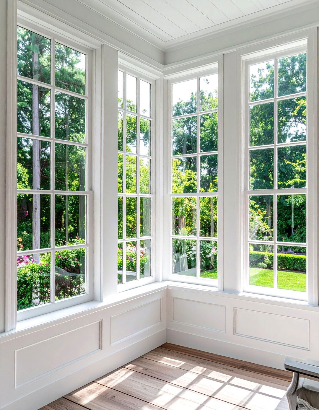 Double Hung Traditional Charm - 30 Stylish Sunroom Window Ideas for Natural Light