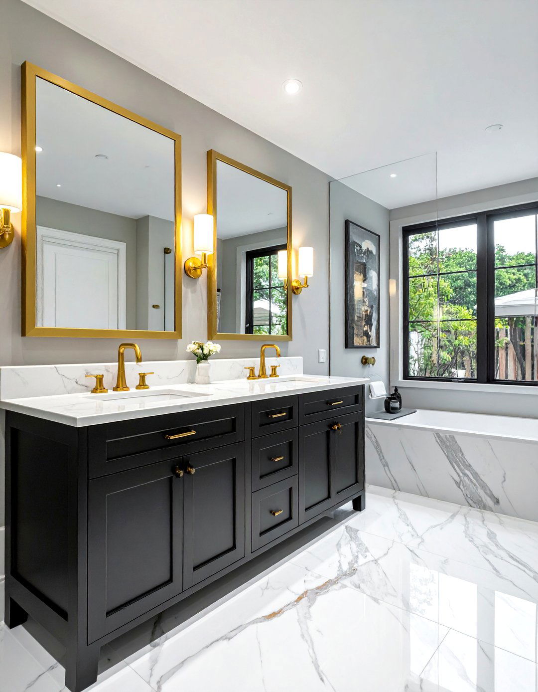 Double Vanity Black Bathroom Cabinets - 25 Bathroom With Black Cabinets Ideas for a Bold Look