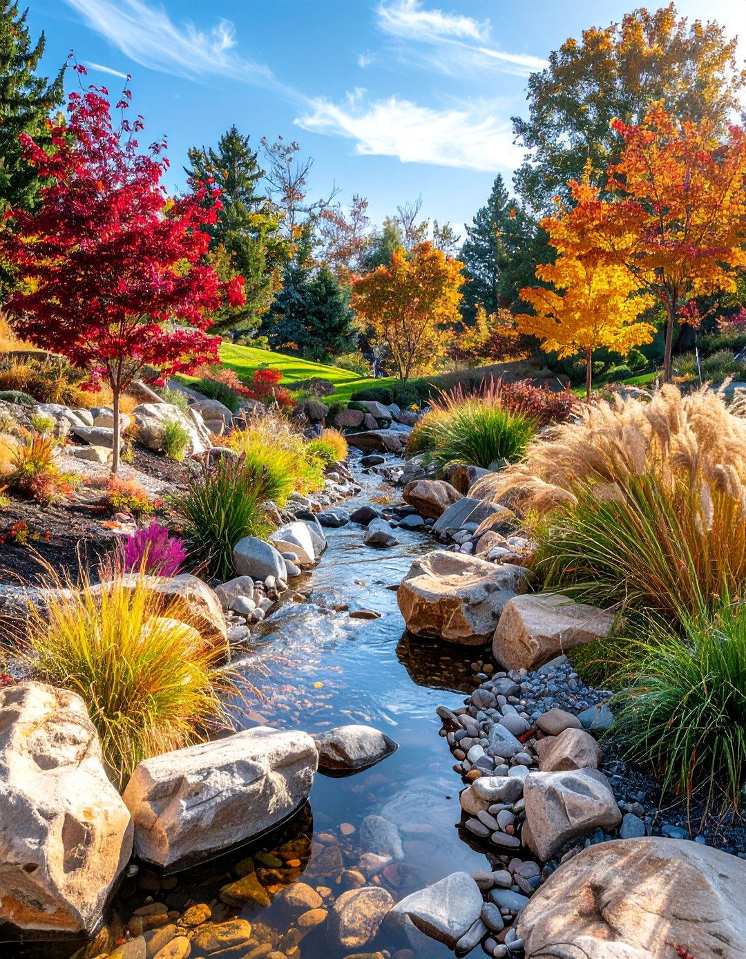 Dry Creek Beds - 25 Down Sloped Backyard Ideas for Unique Landscaping