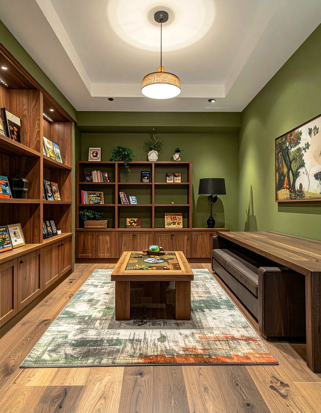 Earthy Green and Brown Game Room Paint - 20 Game Room Paint Ideas for a Fun and Vibrant Space