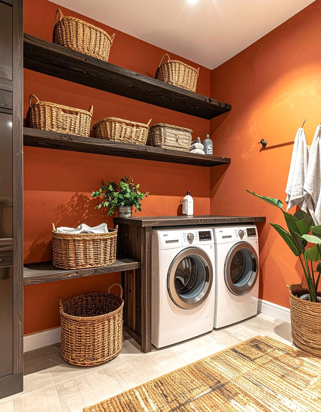 Earthy Terracotta Laundry Room Paint - 25 Laundry Room Paint Ideas for a Fresh Look