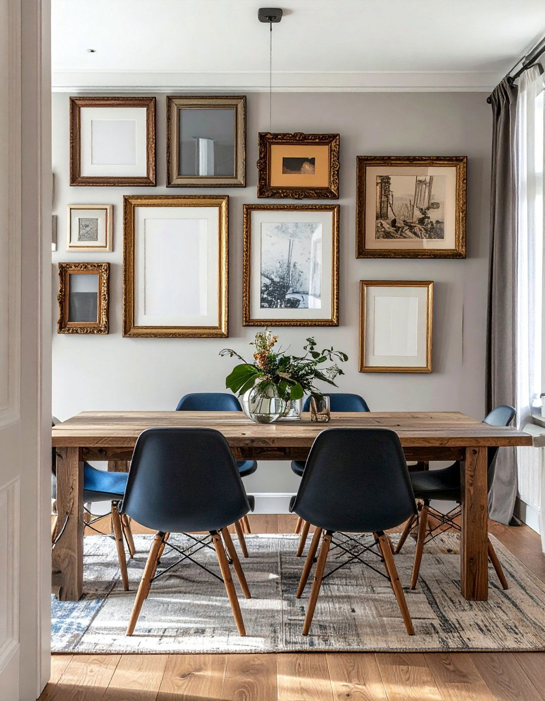 Eclectic Frame Styles Gallery Wall - 25 Eclectic Gallery Wall Ideas for Artistic Homes