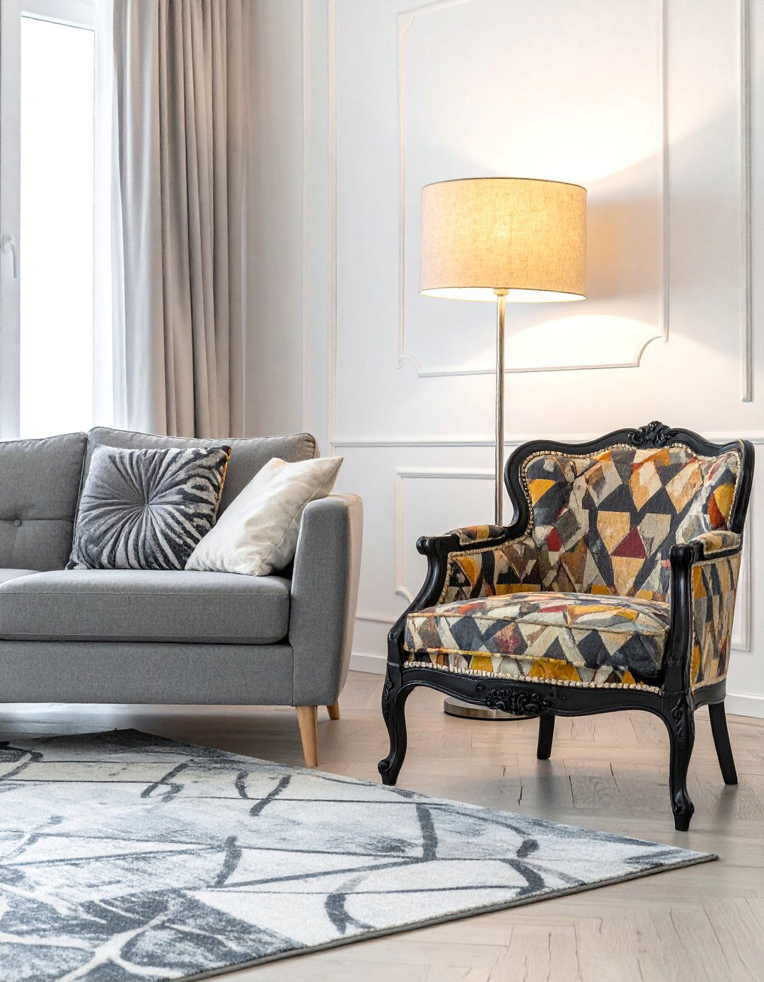 Eclectic Living Room Blending Modern and Antique Furniture - 20 Eclectic Living Room Ideas for a Unique Style