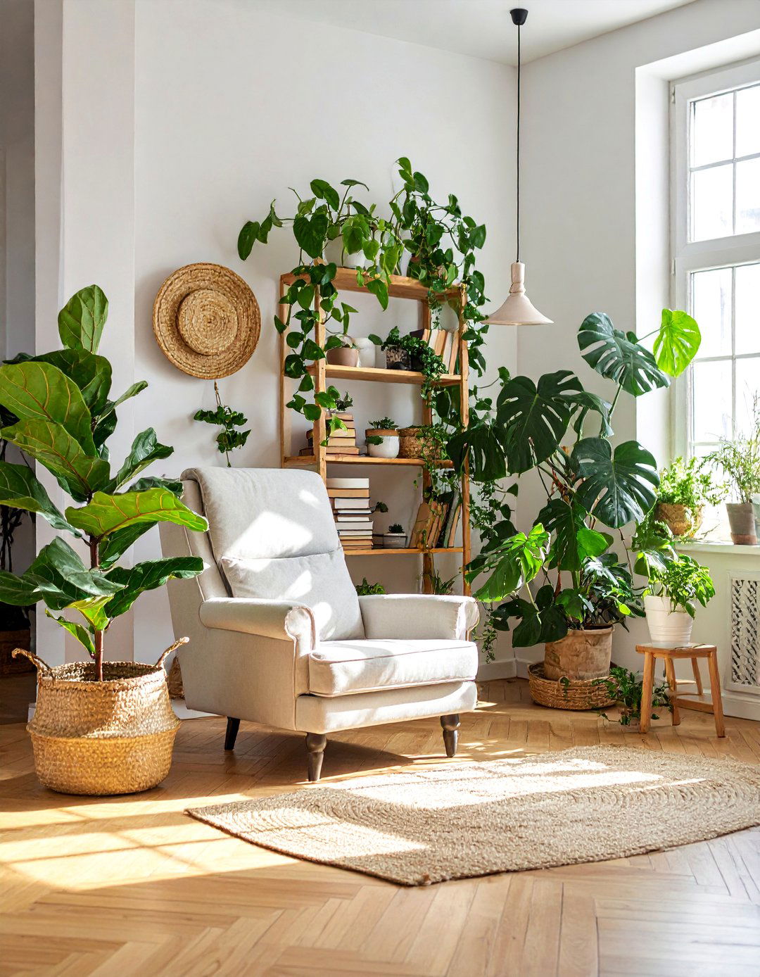 Eclectic Living Room with Abundant Houseplants - 20 Eclectic Living Room Ideas for a Unique Style