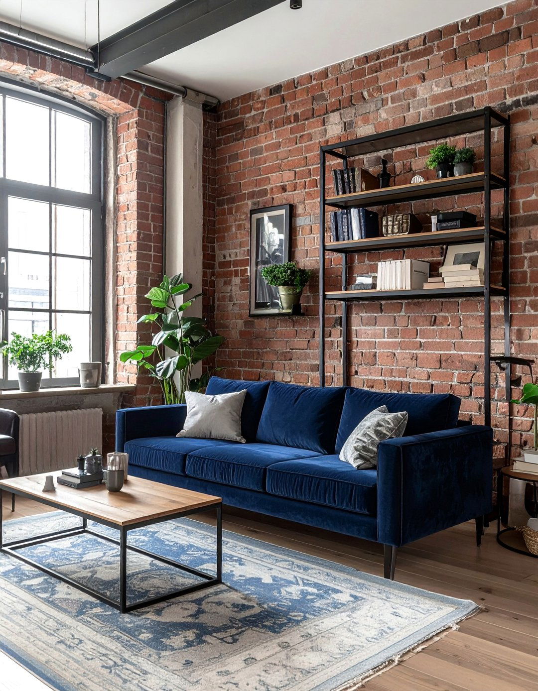 Eclectic Living Room with Industrial Design Elements