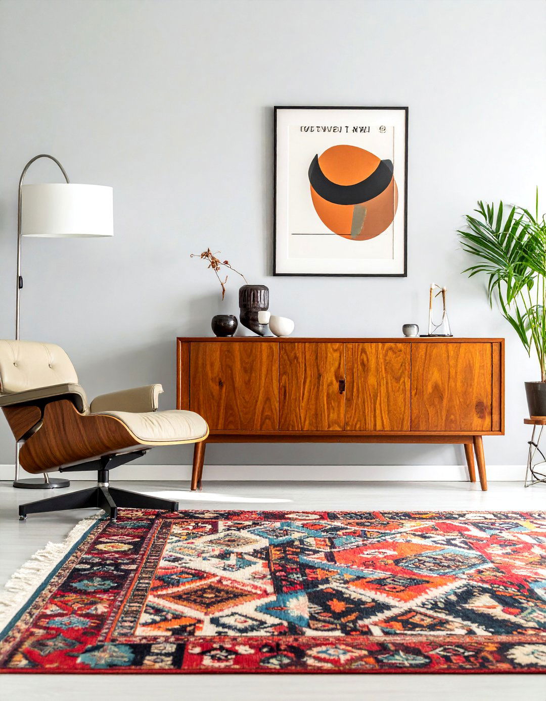 Eclectic Living Room with Mid Century Modern Influences - 20 Eclectic Living Room Ideas for a Unique Style
